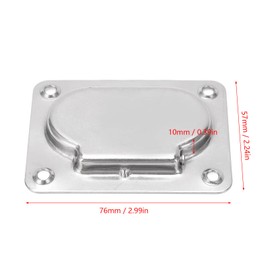 Flush Ring Pull Handle, 4 Pack 316 Stainless Steel Hatch Pull Flush Lift Cabinet Drawer Floor Door Deck Hatch Handle for Boat Ship RV Trailer