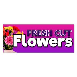 VISTA PRODUCTS Fresh Cut Flowers - Roses Vinyl Banner Small - 24x60