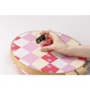 Clover Coin, Gold Brass Disk, Soft Black Leather, Sewing Needle,