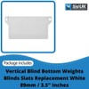 Vertical Blind Weights & Bottom Stabilizing Blinds Slats Replacement White