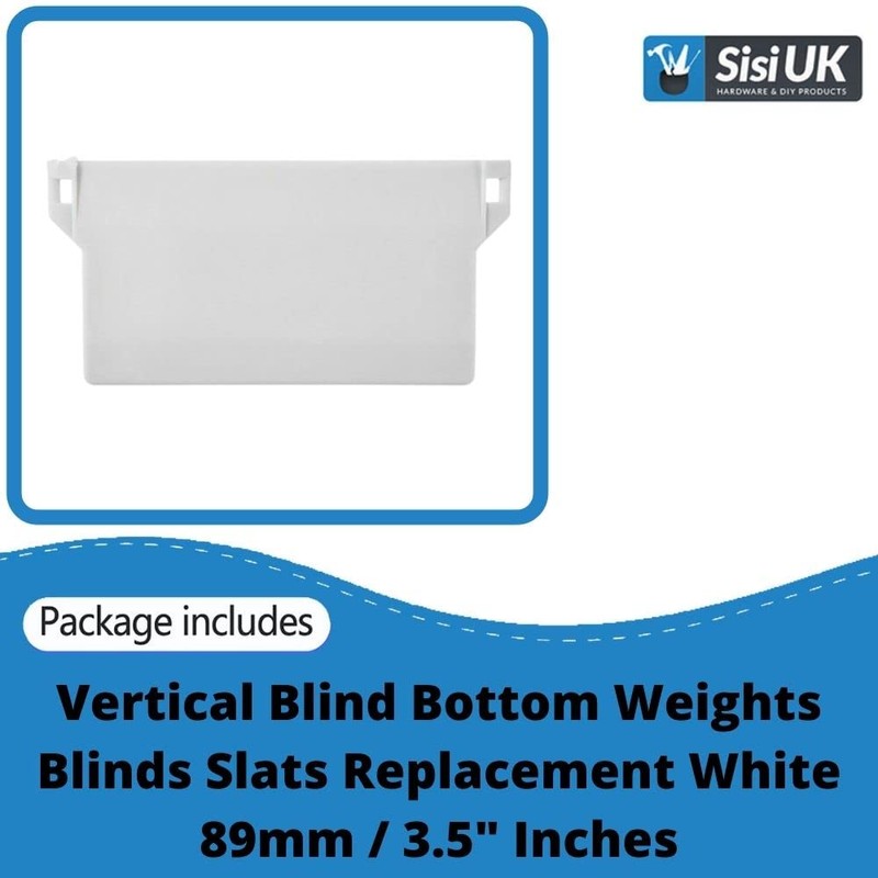 Vertical Blind Weights & Bottom Stabilizing Blinds Slats Replacement White