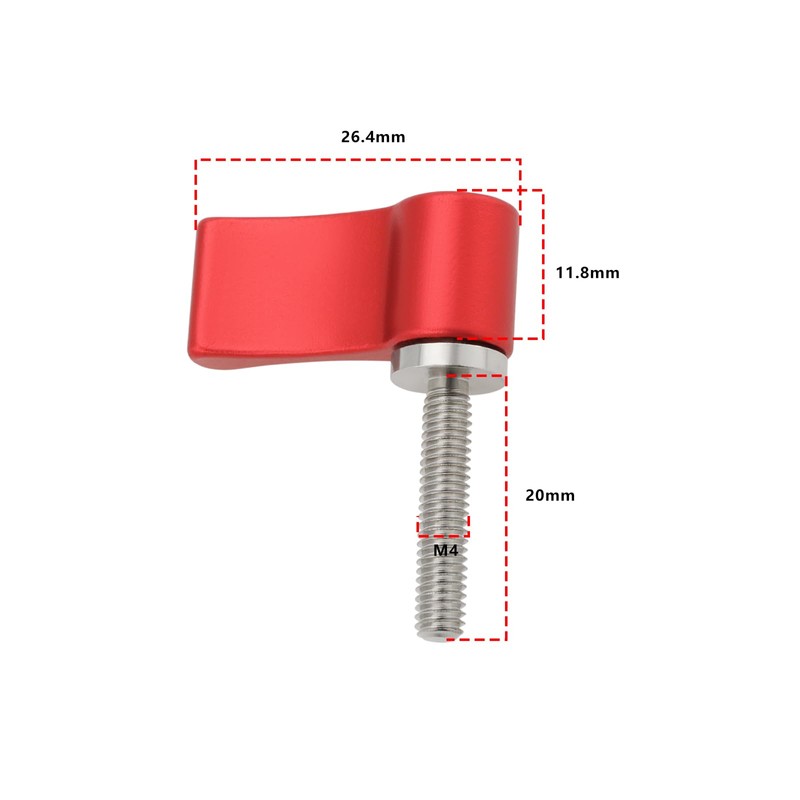 LT Easiyl 4PCS Male Threading Adjustable Screw M4 20mm Adjustable