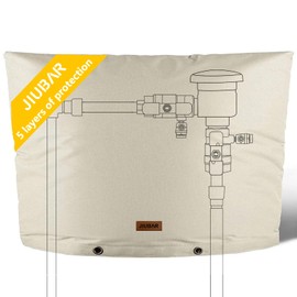 Backflow Preventer Cover Insulated Pouch -JIUBRA 36" W x 24" H Outdoor Pressure Reducing Value Cover ,Winter Water Sprinkler Valve Cover Insulated ,Well Pump Covers Protects from Severe Snow.