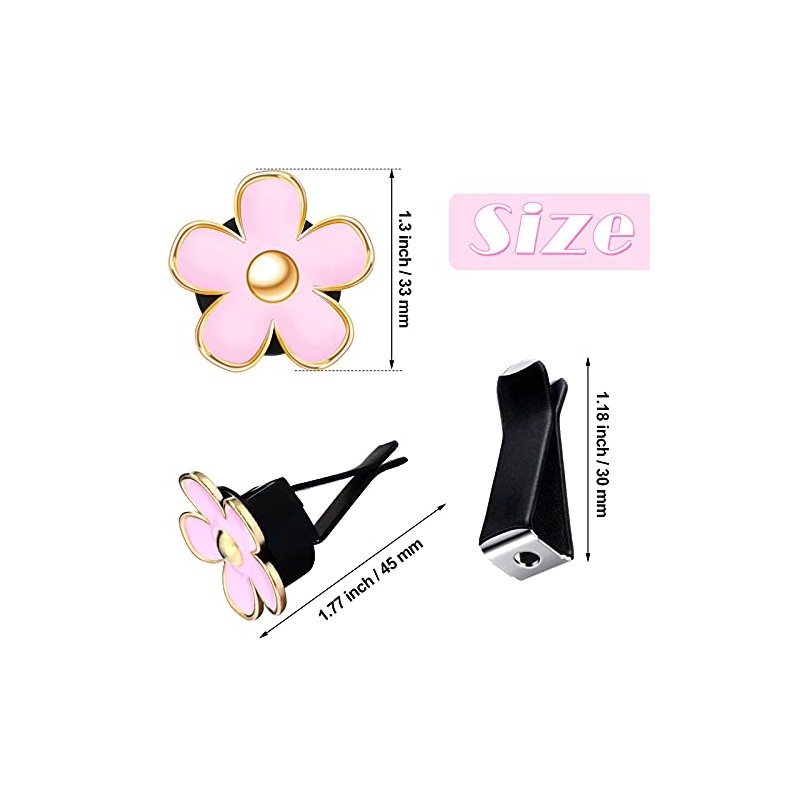 Frienda 6 Pcs Daisy Flower Car Air Freshener Clips