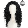 JoneTing Long Curly Wigs for Men Black Curly Wigs Funny