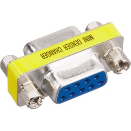 RS232C DB9 Convert Small Adapter Gender Changer (9 Pin Female to Female) D-Sub 9 Pin D-Sub9pin Female D-SUB Serial Connection Connector COM Relay Extension Plug (1 Piece)
