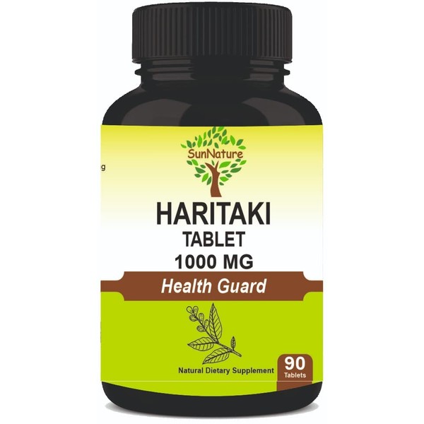 SunNature Haritaki Tablets 90 Tablets, 1000 mg| 45 Days Supply