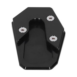 Foot Side Stand Extension Pad Plate, Convenient Durable Motorcycle Kickstand Extender Lightweight for Motorcycle for Most People(Black)