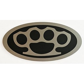 24Designs Compatible Front Emblem Brass Knuckles Black Replacement for Kia Forte Koup