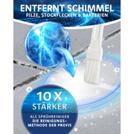 Ago AGO 500ml Schimmelentferner mit Pinsel & Handschuhen – stärker als herkömmliche Sprühreiniger/hochkonzentriertes Anti Schimmel Mittel/Schimmelentferner Fugen Dusche