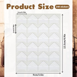 Addein 240Pcs Photo Corners for Scrap Book, Photo Mounting Corners Paper Sticker for Photo Albums Scrapbook DIY Craft Stickers