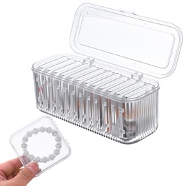 AojSup Acrylic Jewelry Box Organizer with 12 Portable Cases - Clear Jewelry Organizers and Storage for Bracelets, Earrings, Rings, Necklaces, Travel-Friendly Display Case