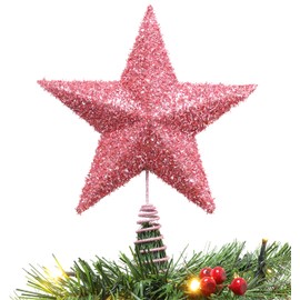 Christmas Concepts® 28cm Sparkly Tree Top Star - Luxury Christmas Decorations (Baby Pink)