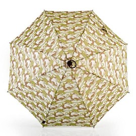 EuroSCHIRM Swing Flashlite Trekking Umbrella, 37.5”, Durable Fiberglass Fixed Shaft, Removable LED Flashlight, (Camouflage)