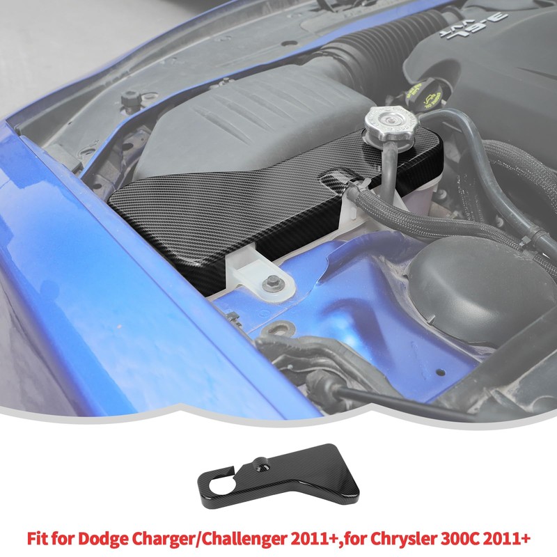 RT-TCZ Coolant Tank Cover Engine Trim Accessories for Dodge Charger/Challenger