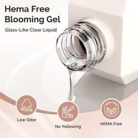 MelodySusie 2PCS Hema Free Blooming Gel for Nail Design, Marble Watercolor UV Nail Polish, Spreading Effect Gel Nail Art Supplies, Nail Salon Manicure at Home for Women, 0.53 Fl Oz