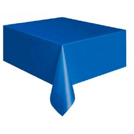 Royal Blue Dots Rectangular Plastic Table Cover (54" x 108") 1 Count - Elegant Design & Premium Quality, Ideal For Parties, Events & Everyday Use