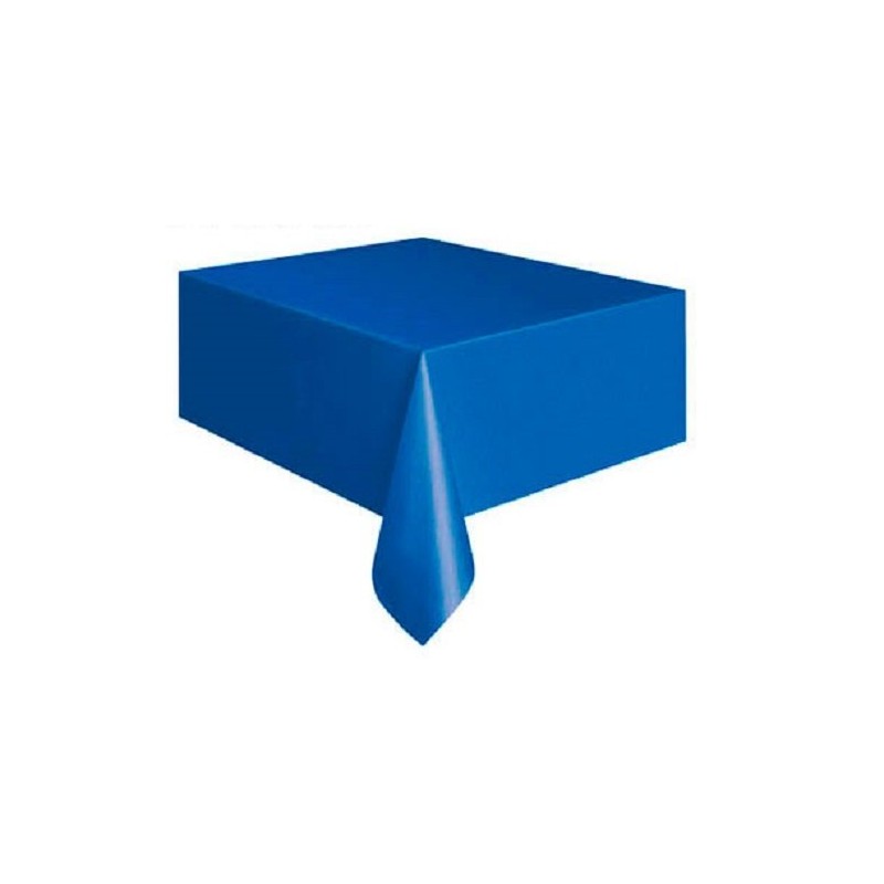Royal Blue Dots Rectangular Plastic Table Cover (54" x 108")