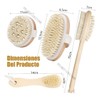 4pcs Cepillo Corporal De Cerdas Natural Exfolia Piel Muerta