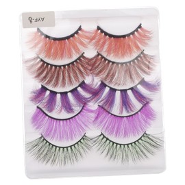 Mikinona 5 Pairs Eyelashes Cosplay Lash Extensions Comfortable Lightweight False Lashes for Women