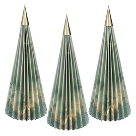 Ideen mit Herz Magnetic Folding Fir Trees, Honeycomb Trees, Decorative Tree Christmas, Advent, 22.3 cm High, Diameter 10 cm, Pack of 3
