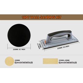 ROLLINGDOG Pole Sander-Hand Sander,Corner Sander,Radial Sander,Rectangular Sander,with 12PCS Oxide Mesh Sandpaper(2PC Each 80,120,240 Grit) for Wood,Metal Cleaning and Polishing