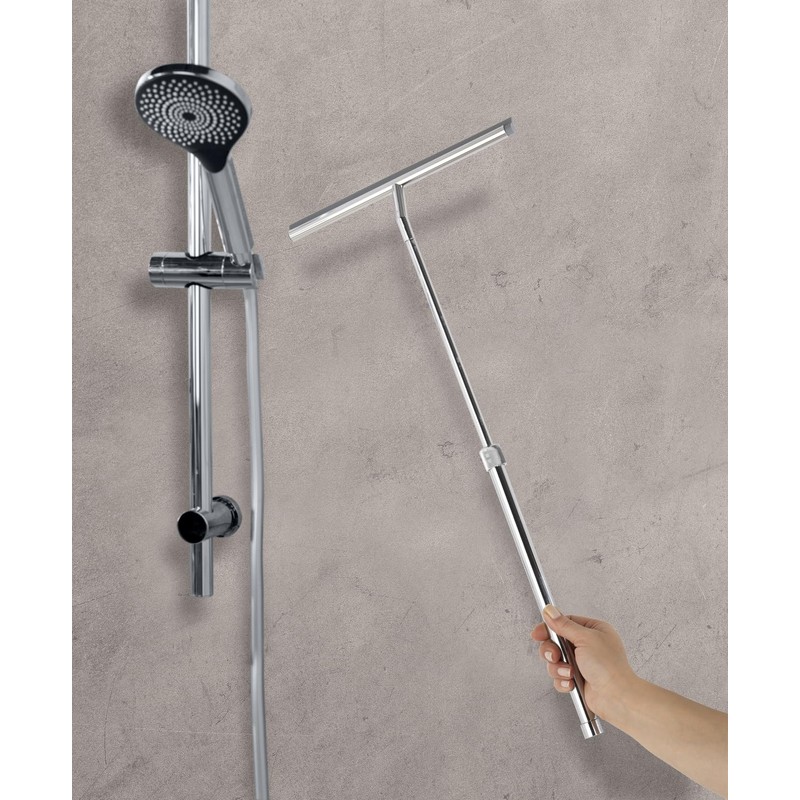 WENKO Shower Squeegee, Multi Purpose Squeegee for Window, Glass Door,