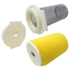 Vicue New Version 1YW-14458-01-00 Air Filter & Guide & END CAP Kit for 1987-1995 Yamaha Moto-4 350 (YFM350), Replace# 1YW-14451-00-00 1UY-14468-00-00