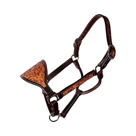 Professional's Choice Prairie Flower Leather Bronc Halter