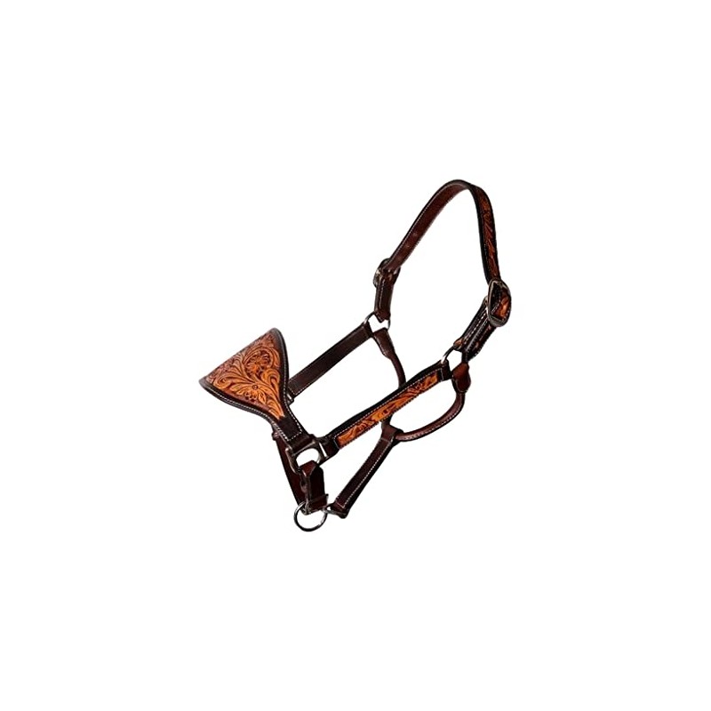 Professional's Choice Prairie Flower Leather Bronc Halter