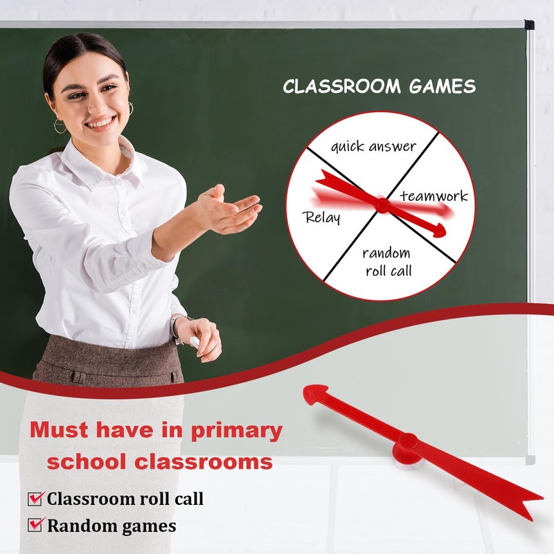 Large Arrow Spinner, Game Spinners for Classroom with Suction Cup