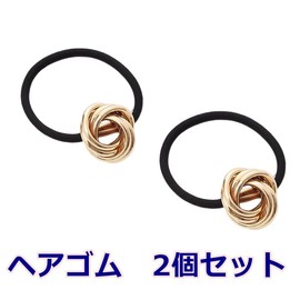 88flix Korean Hair Rubber Set of 2 Gold Motif Hair Rubber Metal Hair Ornaments Hair Closure Antique Hair Arrangement Ponytail