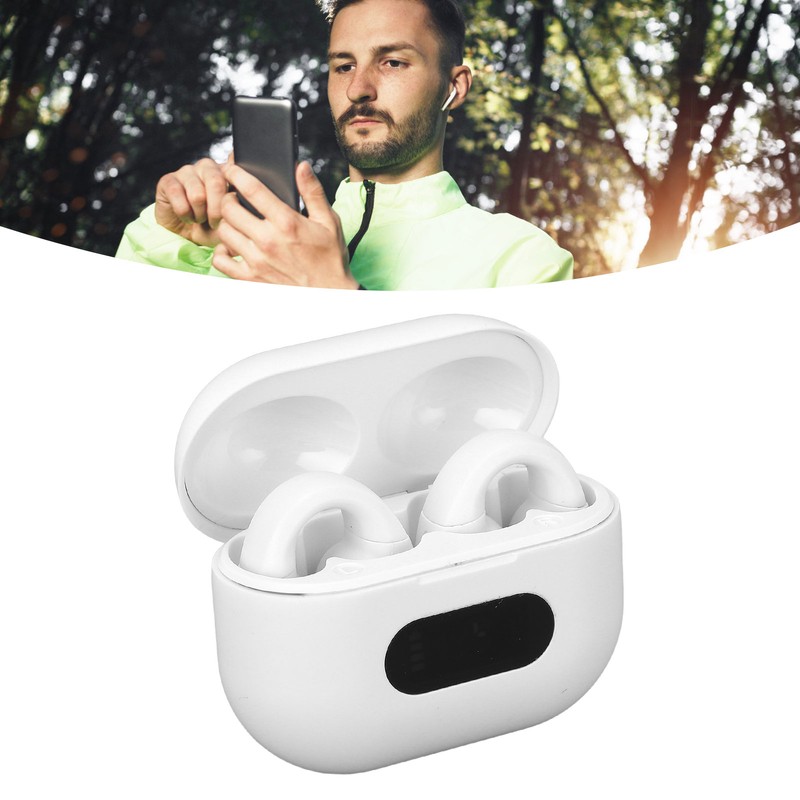 Bone Conduction Bluetooth Earbuds Active Noise Cancellation Lightweight Stereo Open