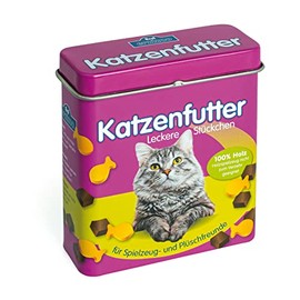 Erzi 18461 Katzenfutter aus Holz in der Dose, Kaufladenartikel für Kinder, Rollenspiele