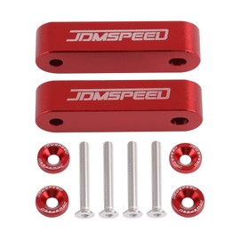 JDMSPEED Anodized Red JDMSPEED Hood Spacer Hood Riser 3/4" Replacement For Honda Civic CRX Del Sol Acura Integra