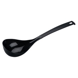 Fackelmann Nero Ladle Plastic Kitchen Utensil Spoon for Coated Pots and Pans (Colour: Black), Quantity: 1 Piece
