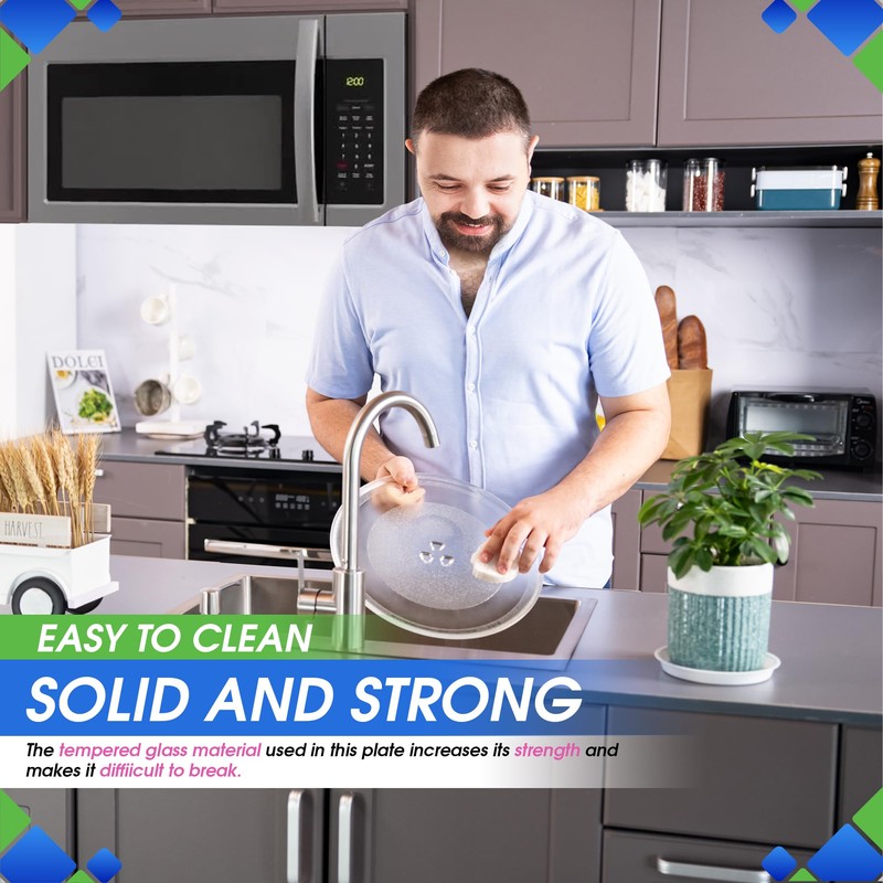 Microwave Plate Replacement 12.75 inch Fits GE WB49X10129 and WB49X10074