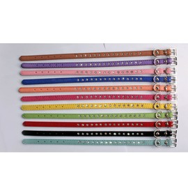 HimyBB Dog Collar Sparkling Crystal Rhinestone Adjustable Fashion Puppy Cat Pet Collars Blue Small