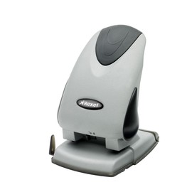 Rexel Precision 265 Heavy Duty 2 Hole Punch, 65 Sheet Capacity, Adjustable Paper Guide, Metal, Silver/Black, 2100982