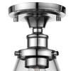Globe Electric 65726 Mercer Light Flush Mount, Chrome with Glass