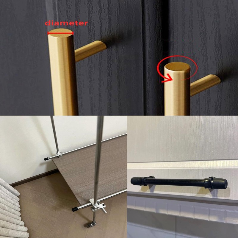 UtySty 8 Pack Cabinet Pulls Matte Black End Caps Baby