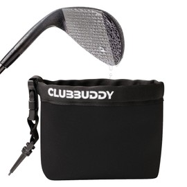 6ixPack Golf Golf Club and Golf Ball Cleaning Bag, Waterproof Clean Groove Technology Liner, Detachable Clip, Machine Washable, Cleans Club Grooves, Dry Exterior - Golf Accessories for Men