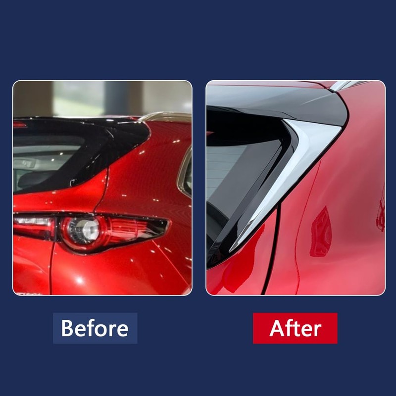 JIEOSDIN Car Accessories Rear Spoiler Wing Side Beveled Window Cover