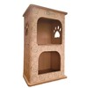 PetPro 2-Floor Cardboard Cat House, Cat Scratcher House for Indoor