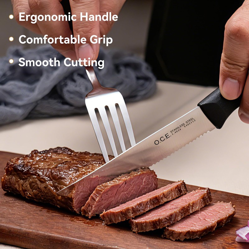 O.C.E. Steak Knives, Steak Knives Set of 4, High Carbon