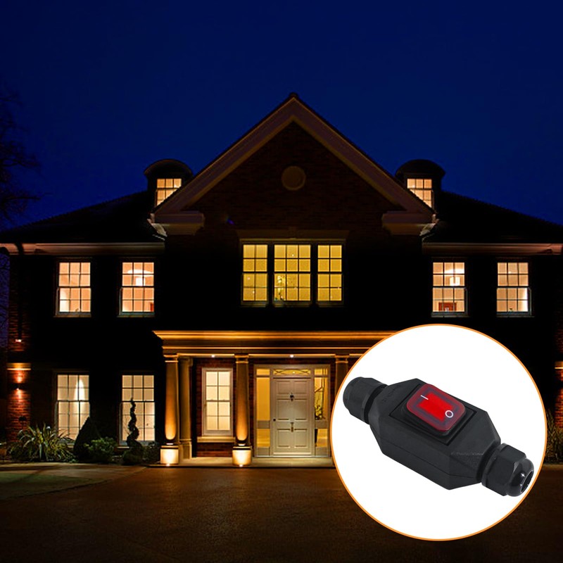 IP66 Waterproof Inline Switch, AC220V 30A Machine Switch Cable Switch