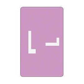 1-5/8"H x 1"W Lavendar Smead Acc & ACCS Compatible 1-5/8" Alpha Labels 'L' (250/Roll) - TBBS-91832