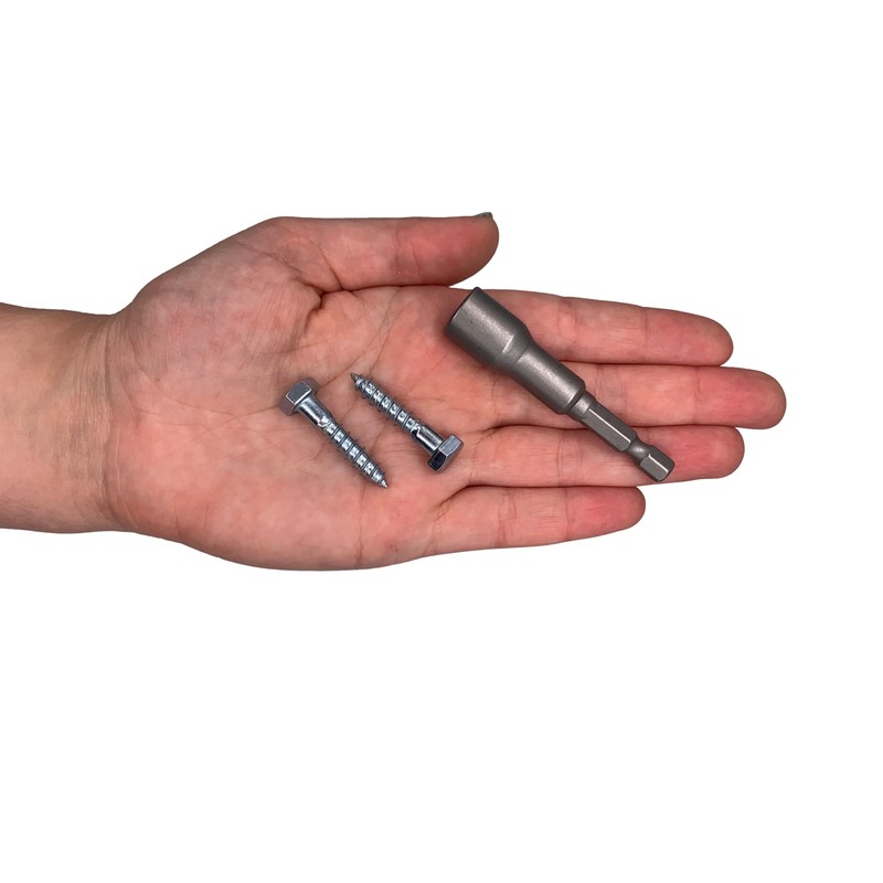 (Pack of 100) DIN 571 Galvanised Steel Hexagon Wood Screws