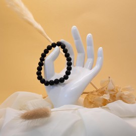 H&H Spirit Jewerly Lava Natural Gemstone Bracelets Natural Stones Ball Bracelet 8 mm Beads for Men and Women, Gemstone, Semi-precious stones