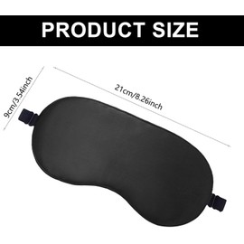 Sleep Mask - Soft Silk Manta Sleep Mask - Perfect Light Blockout Eye Pillow - Adjustable Strap - Curved Design Eye Mask for Plane Travel - Includes 1 Pair Ear Plugs and Travel Pouch (Black)